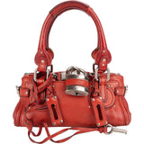 Chloé Red Leather Paddington Handbag