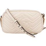 Gucci Chevron Matelassé Leather GG Marmont Medium Camera Crossbody Bag