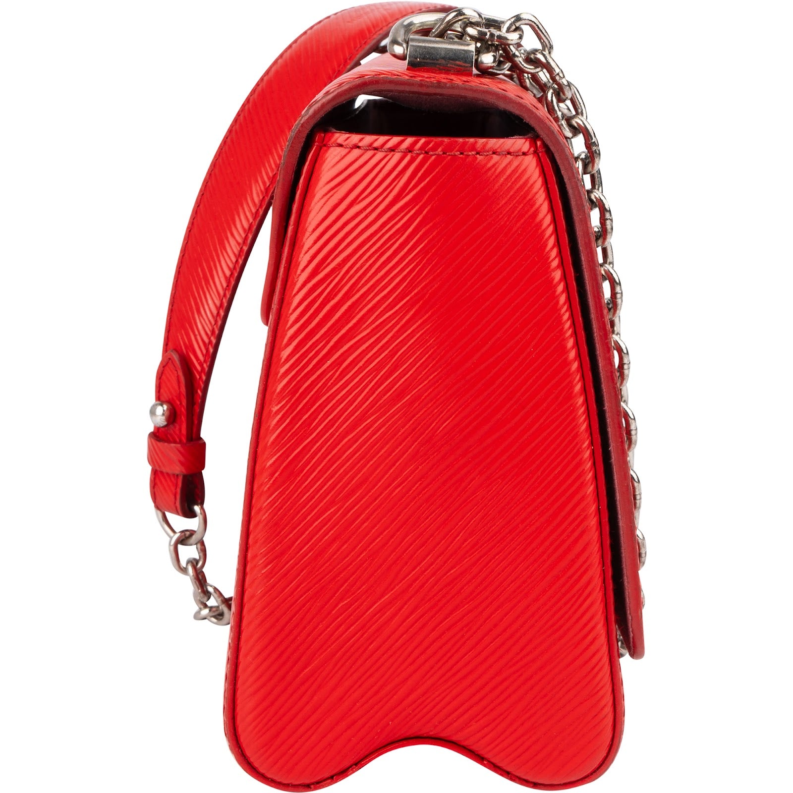 [🔄️B08 / F34] Louis Vuitton Red Epi Leather Twist MM Crossbody Bag - vintageandkickz