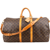 Louis Vuitton Monogram Canvas Keepall 55 Bandoulière Travel Bag