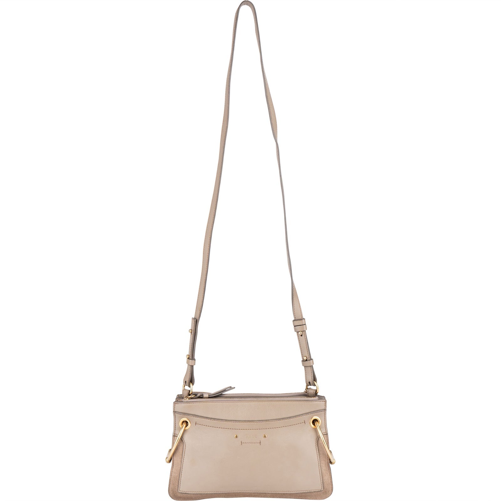 Chloé Leather and Suede Roy Crossbody Bag - vintageandkickz