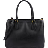 Prada Black Saffiano Leather Galleria Handbag