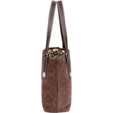 Gucci Monogram Suede GG Embossed Tote Handbag