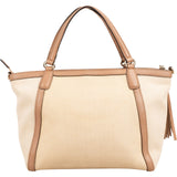 Gucci Perforated Leather Canvas Soho GG Tote Handbag