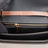 Burberry Canvas Bicolor Leather Small TB Crossbody Bag