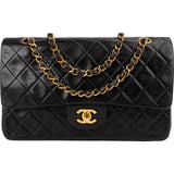 Chanel Quilted Lambskin 24K Gold Medium Double Flap Shoulder Bag