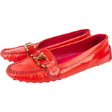 Louis Vuitton Red Vernis Leather Oxford Loafers (37,5)