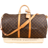 Louis Vuitton Monogram Canvas Keepall 55 Bandoulière Travel Bag