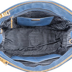 Prada Blue Saffiano Leather Galleria Handbag - vintageandkickz
