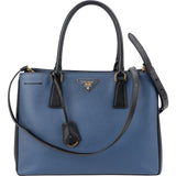 Prada Bicolor Saffiano Leather Galleria Handbag