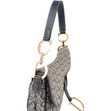 Christian Dior Monogram Oblique Denim Saddle Shoulder Bag