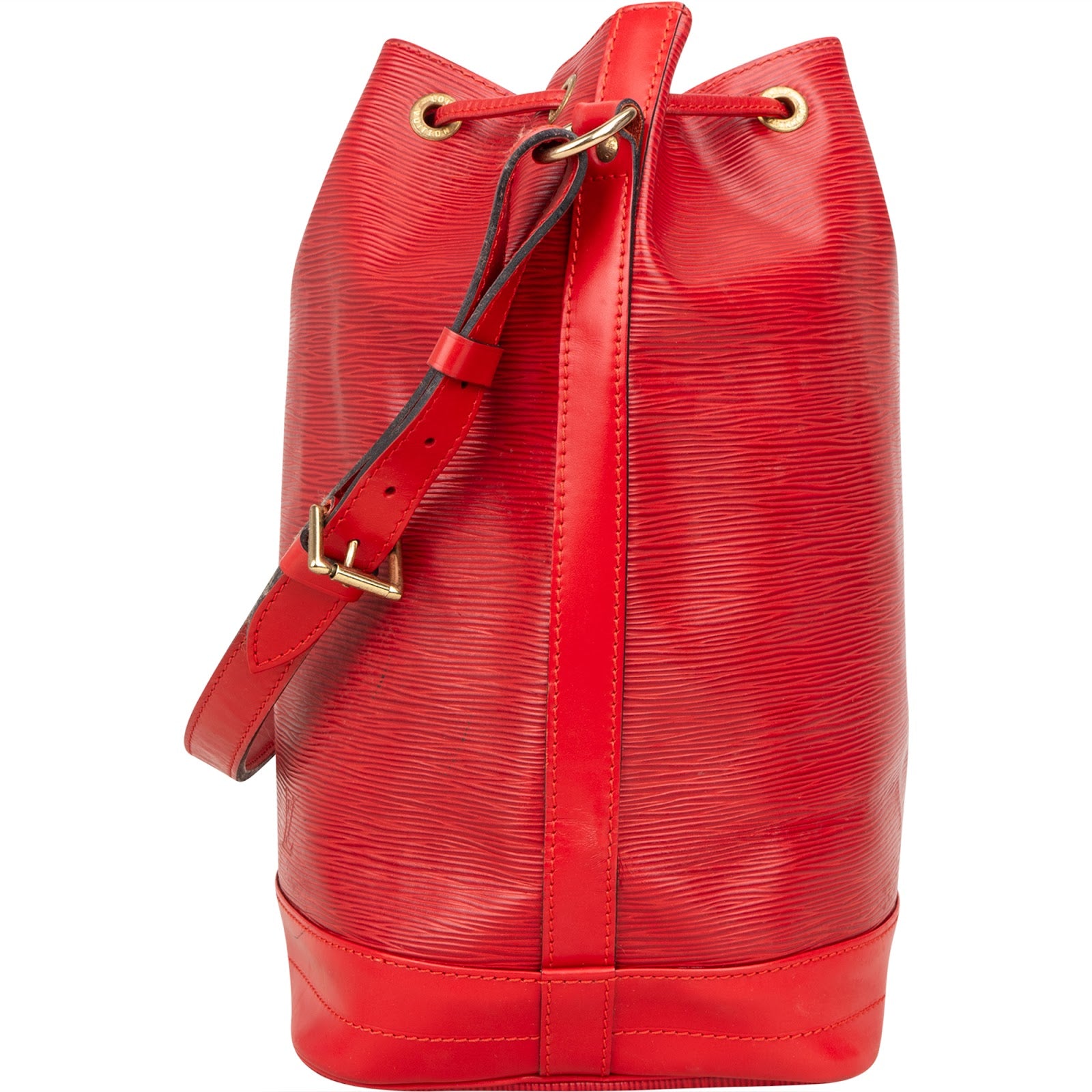 Louis Vuitton Red Epi Leather Sac Noé Grande Shoulder Bag - vintageandkickz