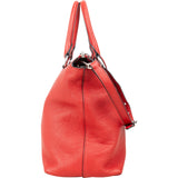 Prada Red Vitello Daino Leather Tote Handbag