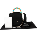 Chanel Quilted Leather Coco Rainbow Top Handle Flap Handbag