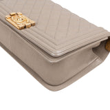 Chanel Quilted Caviar Leather Medium Single Boy Crossbody Bag