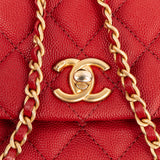 Chanel Caviar Leather Coco Top Handle Crossbody Handbag