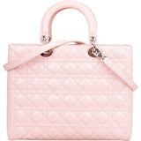 Christian Dior Quilted Patent Leather Lady Dior Handbag