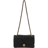 Chanel Quilted Lambskin Medium 24K Gold Double Flap Shoulder Bag