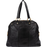 Yves Saint Laurent Black Leather Large Muse Handbag