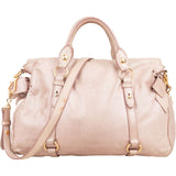 Miu Miu Vitello Lux Leather Bow Satchel Handbag
