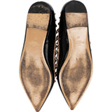 Valentino Garavani Patent Leather Rockstud Ballerina Flats (37)