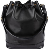 Louis Vuitton Noir Epi Leather Sac Noé Grande Shoulder Bag