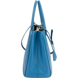 Prada Blue Saffiano Leather Galleria Handbag