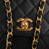 Chanel Quilted Lambskin 24K Gold Single Flap Shoulder Bag