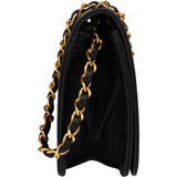 Chanel Quilted Lambskin 24K Gold Single Flap Shoulder Bag