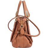 Chloé Pebbled Leather Paraty Shoulder Handbag