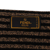 Fendi Wool Monogram FF Emblem Striped Schal Scarf