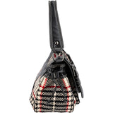 Burberry Blue Label Woven Plaid Monogram Drawstring Shoulder Bag