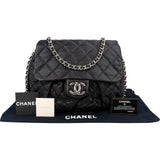Chanel Quilted Lambskin Bubble Quilt Jumbo Single Flap Crossbody Bag