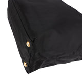 Prada Tessuto Nylon Patent Leather Handle Tote Shoulder Bag