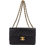 Chanel Quilted Lambskin 24K Gold Maxi Single Flap Crossbody Bag