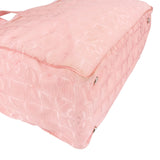 Chanel Pink Nylon Monogram New Travel Line Tote MM Shoulder Bag