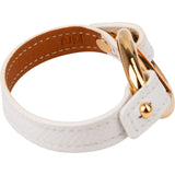 Hermès White Epsom Leather GHW Granville Bracelet
