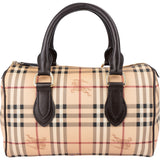 Burberry Haymarket Check Coated Canvas Boston 30 Handbag