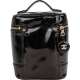 Chanel Patent Leather CC Vanity Case Handbag