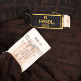 [🔄️B33 / F73] Fendi Brown Zucca Monogram Polo Shirt Top - vintageandkickz