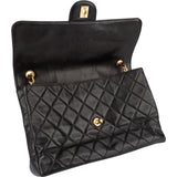 Chanel Quilted Lambskin 24K Gold Soft Jumbo Single Flap Crossbody Bag