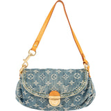 Louis Vuitton Monogram Denim Pleaty Shoulder Bag