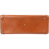 Gucci Grained Leather Bamboo Handle Handbag