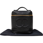 Chanel Caviar Leather Vanity Case Handbag - vintageandkickz