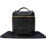 Chanel Caviar Leather Vanity Case Handbag - vintageandkickz