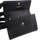 Chanel Quilted Caviar Leather Boy Wallet