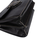 Prada Leather Contrast Stitch Flap Crossbody Bag