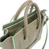 Céline Bicolor Leather Luggage Handbag