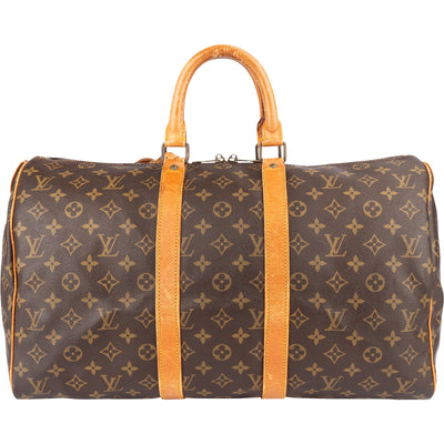 Louis Vuitton Monogram Canvas Keepall 45 Travel Bag
