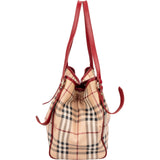 Burberry Nova-Check Monogram Haymarket Hobo Shoulder Bag
